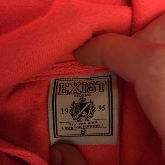 Neon pink hooded sweatshirt - Picture 3 of 3